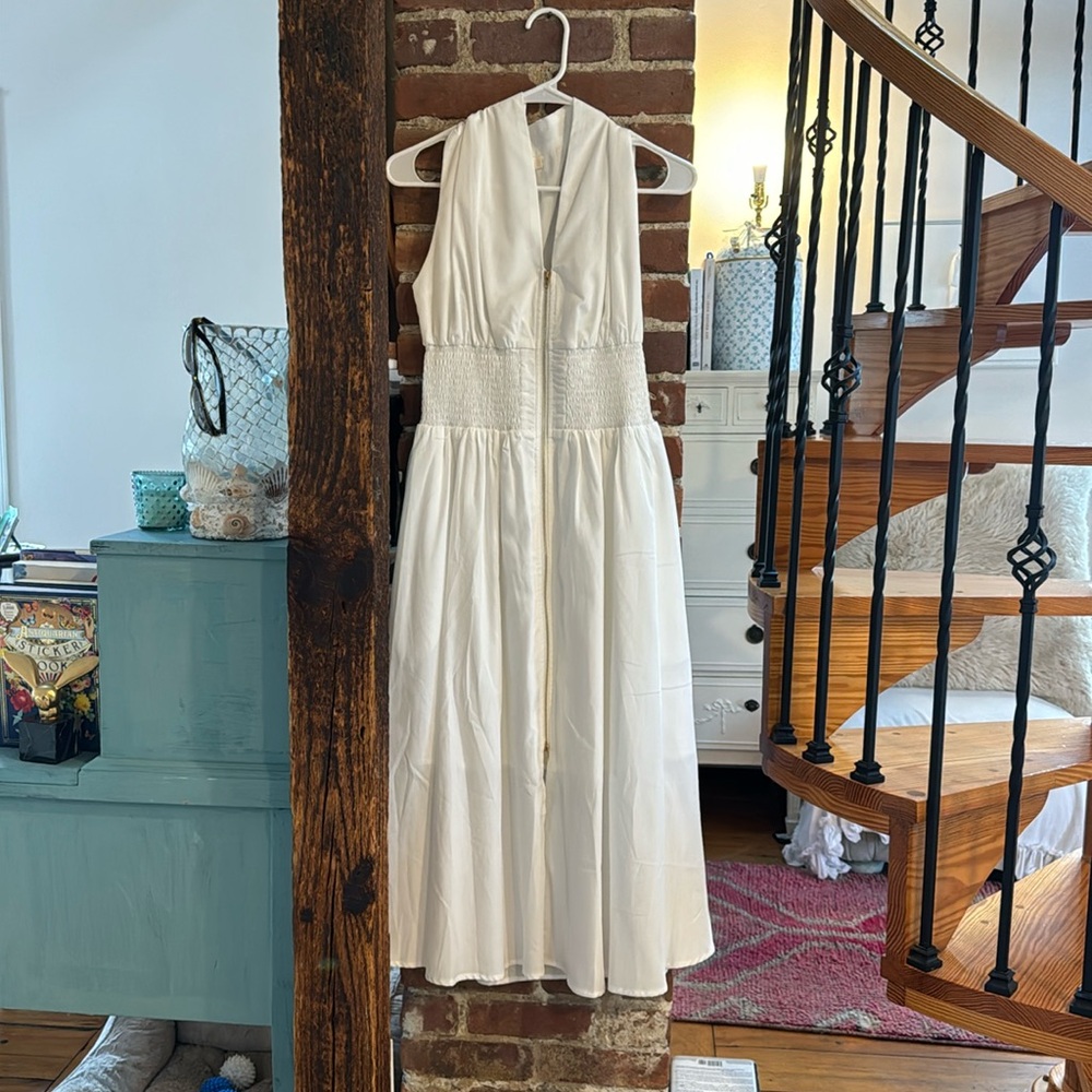 Zip up dress - white